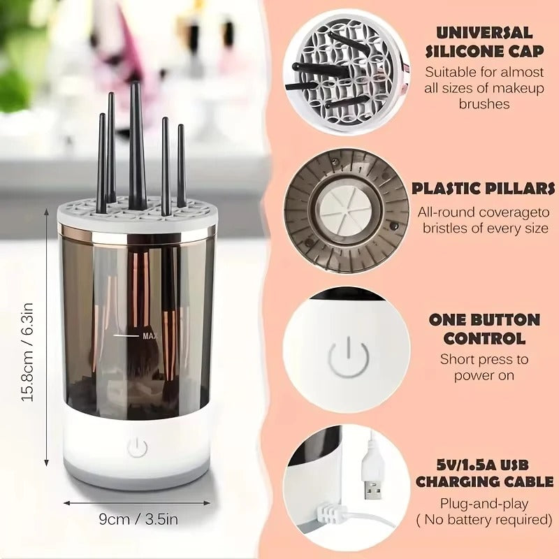 NOVA™ 3 In 1 Electric Portable Makeup Brush Cleaner