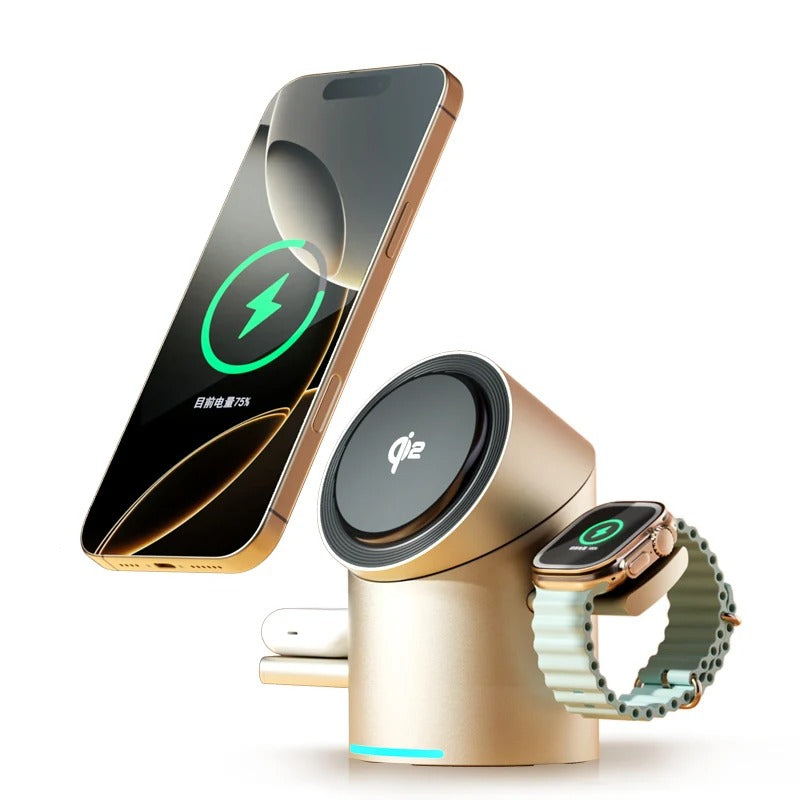 3 in 1 Wireless Charger 15W Aluminum Wireless Charger