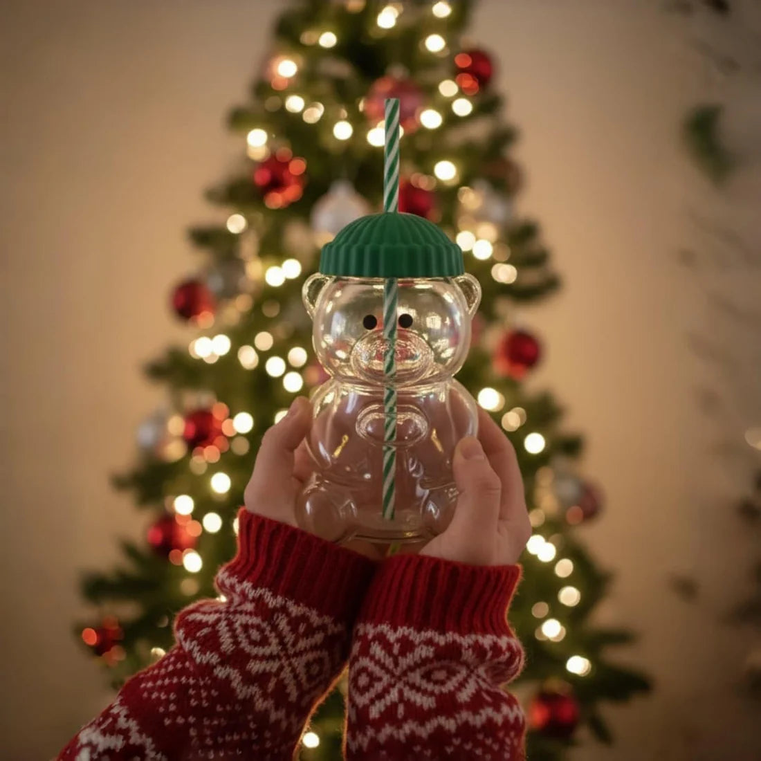 Premium Cute Bear Glass Cup