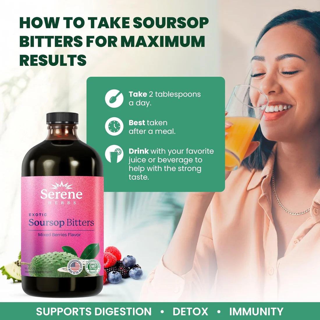 🌿 Serene Herbs  Soursop Bitters