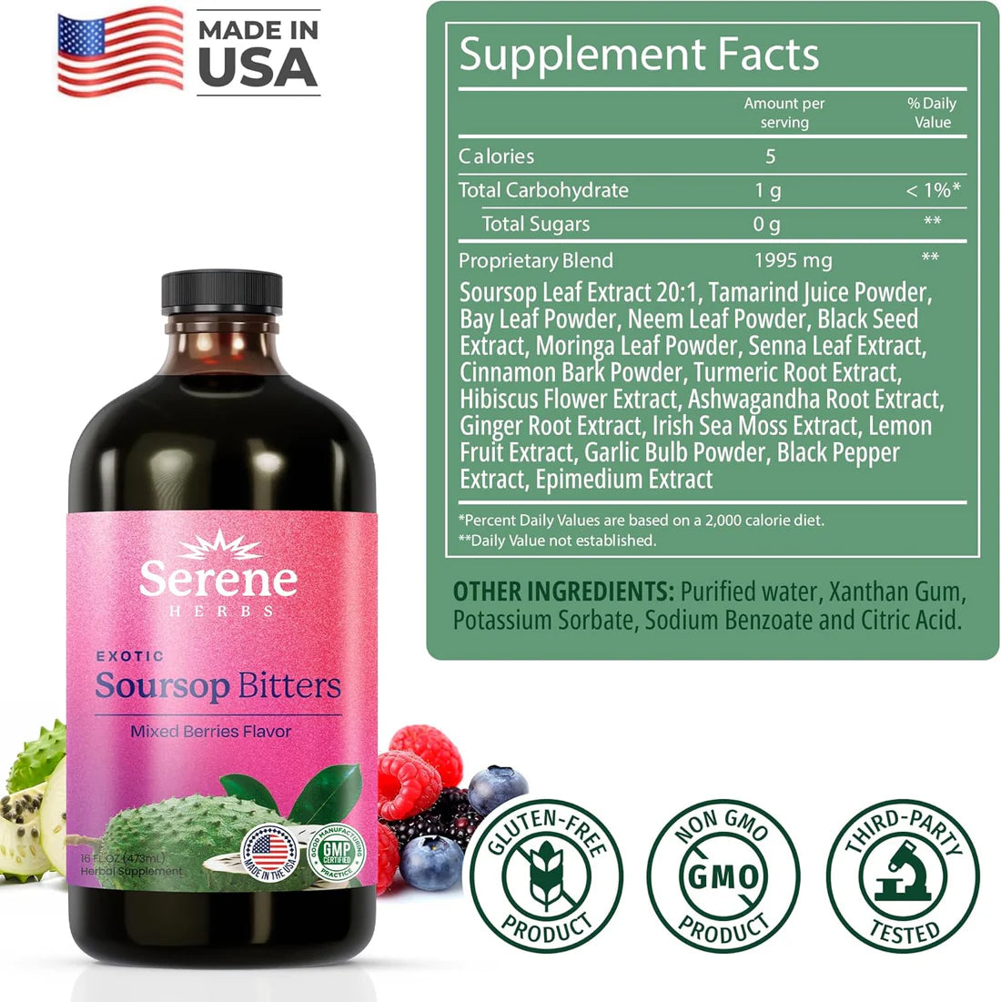 🌿 Serene Herbs  Soursop Bitters