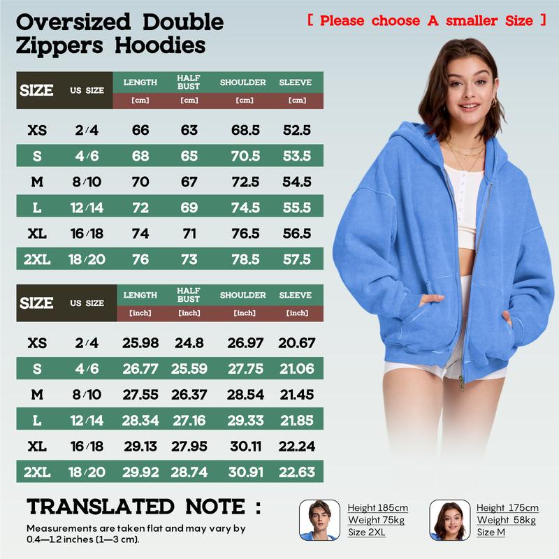 Unisex Oversized zip up hoodie