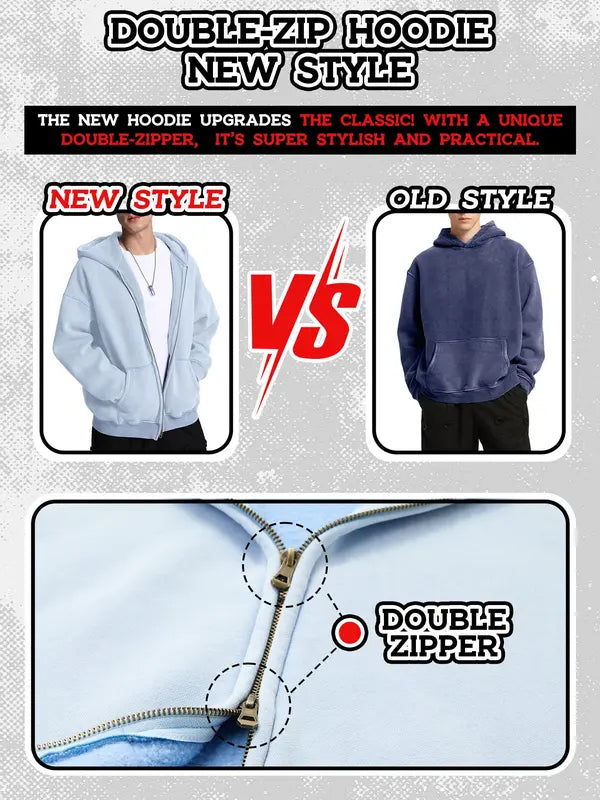 Unisex Oversized zip up hoodie