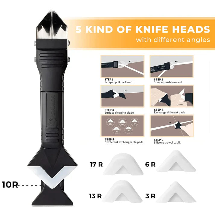 5 in 1 Metal Head Shovel Glue Tool Kit and Midlew Gel